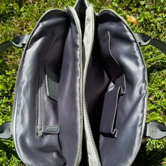 Coach Signature Canvas and Leather Shoulder Bag – Slate Gray, Silver - Picture 3 of 6